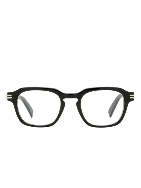 Zegna keyhole-bridge rectangular glasses