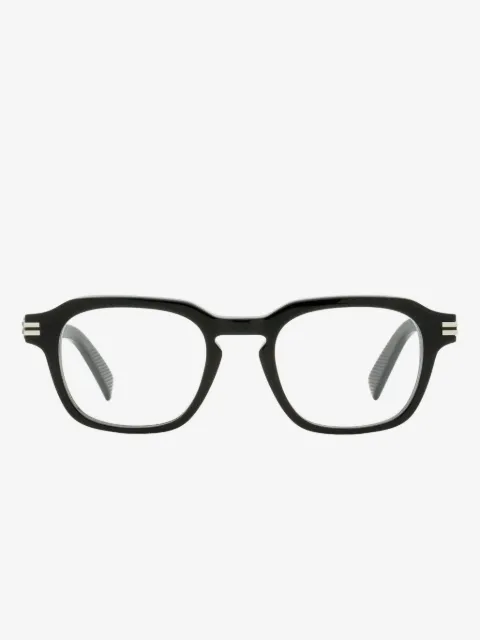 Zegna keyhole-bridge rectangular glasses