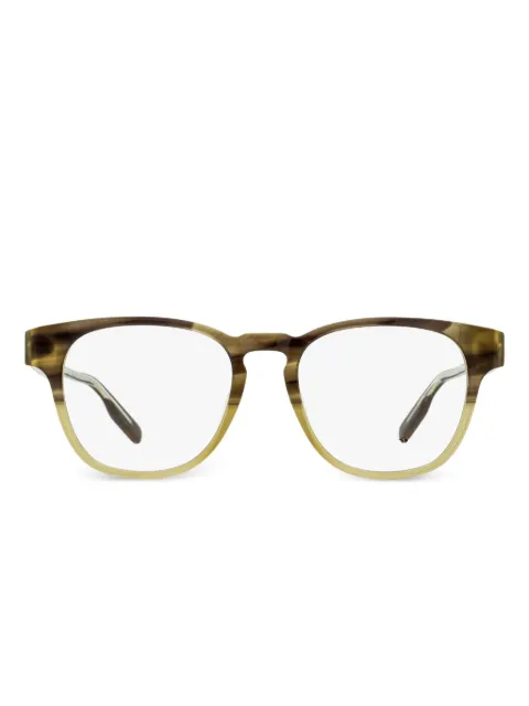 Zegna keyhole square frame glasses