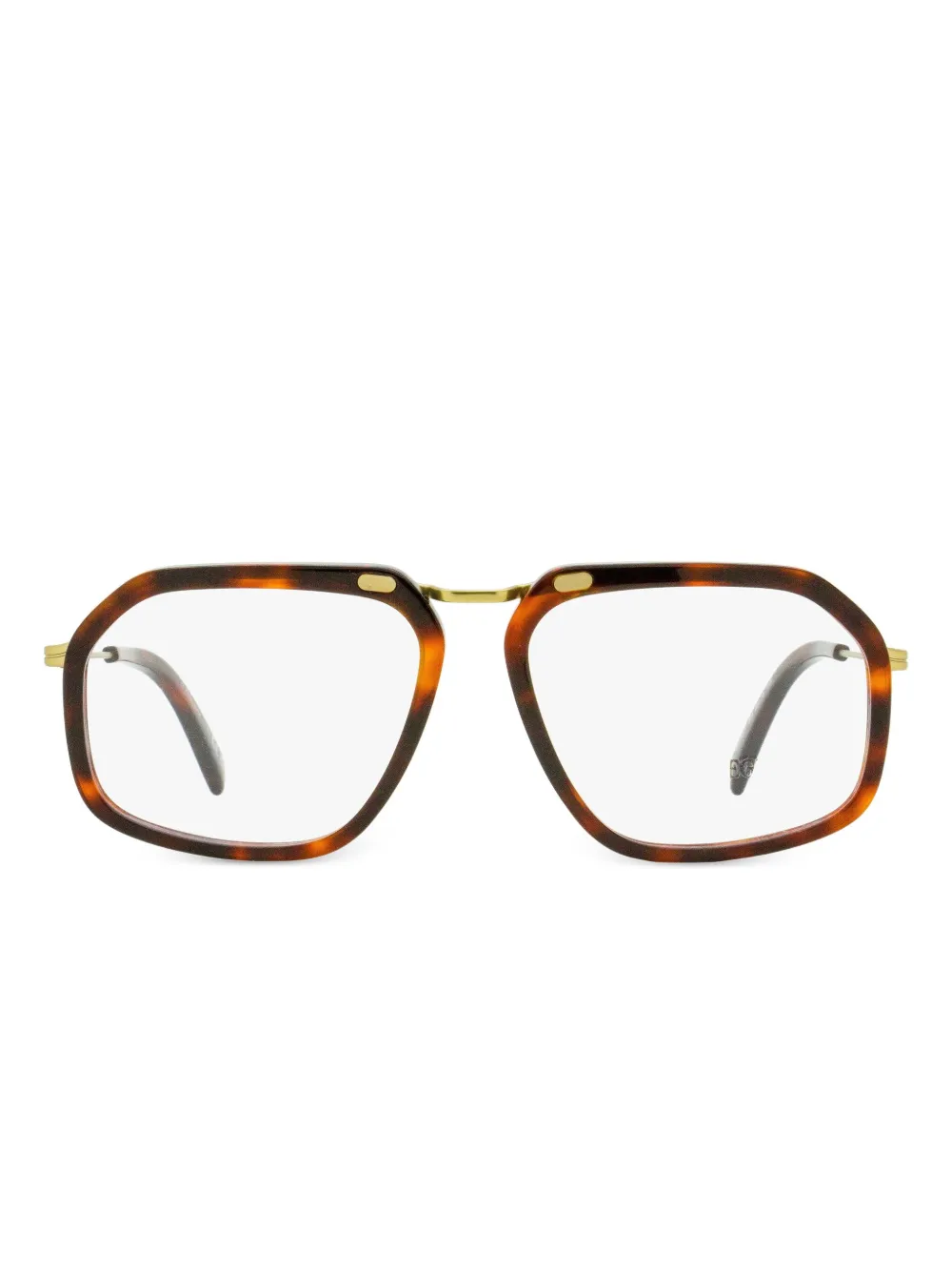 Zegna rectangular single-bridge glasses | Brown | Image 1