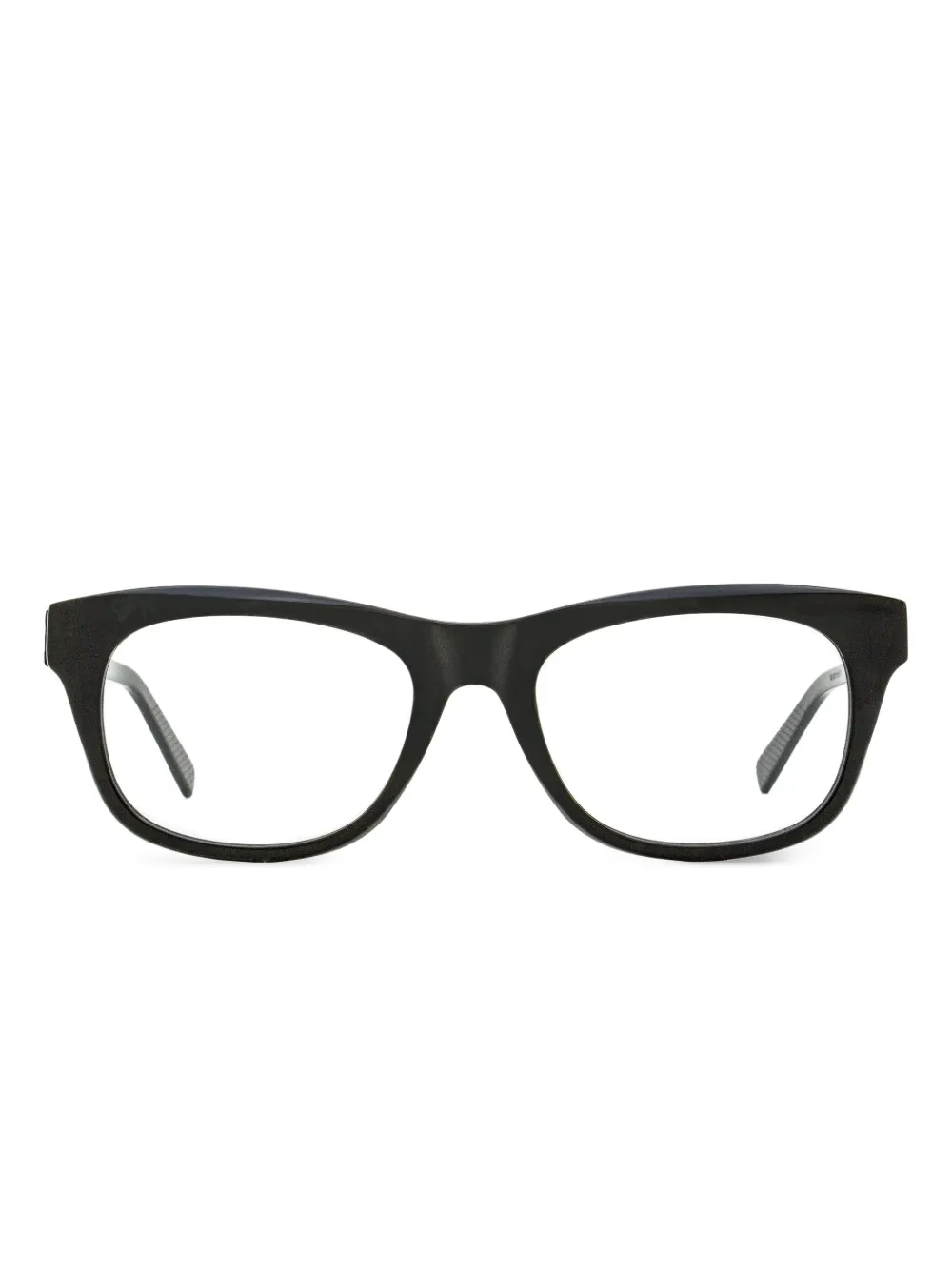 Zegna Road Brand Mark rectangular glasses - ブラック Zegna Road Brand Mark rectangular glasses - ブラック