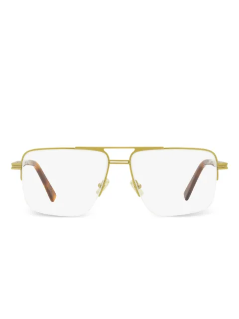 Zegna semi-rimless pilot optical frames