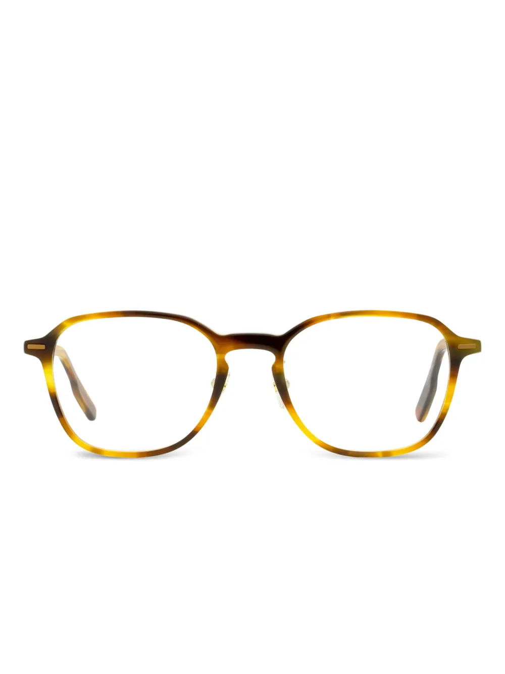 Zegna lunettes de vue à monture à effet écaille de tortue | marron | Image 1
