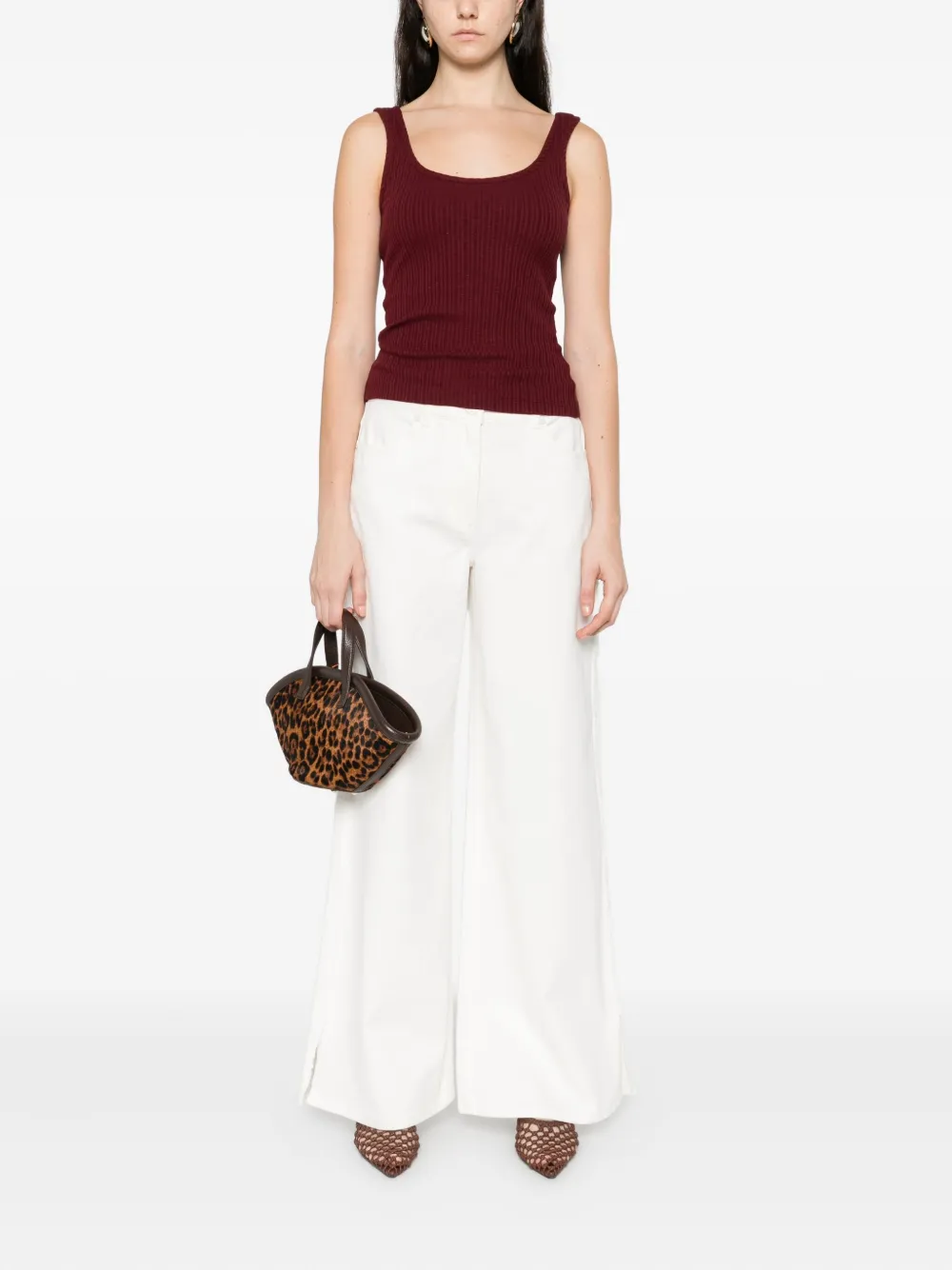 Occleus Elsie Tank Top In Burgundy