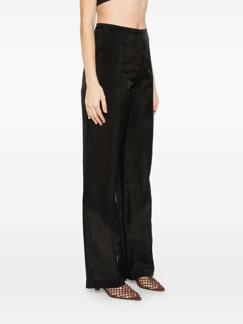 Occleus Kate Silk Pants In Black