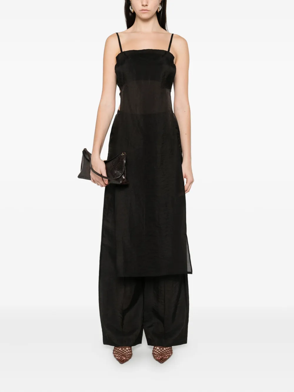 Occleus Kate Silk Top In Black