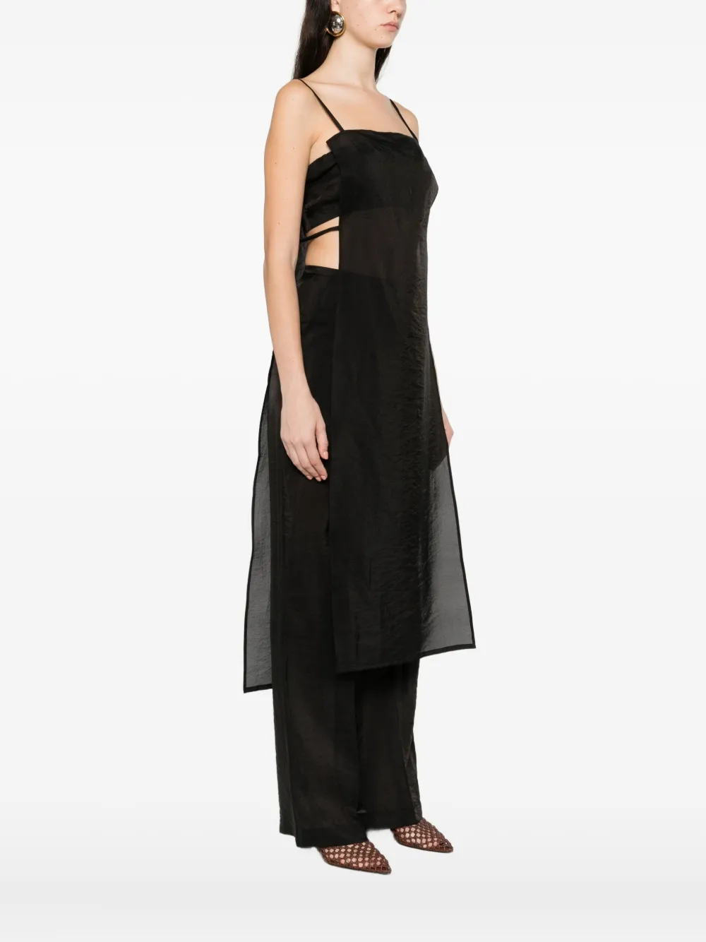 Occleus Kate Silk Top In Black