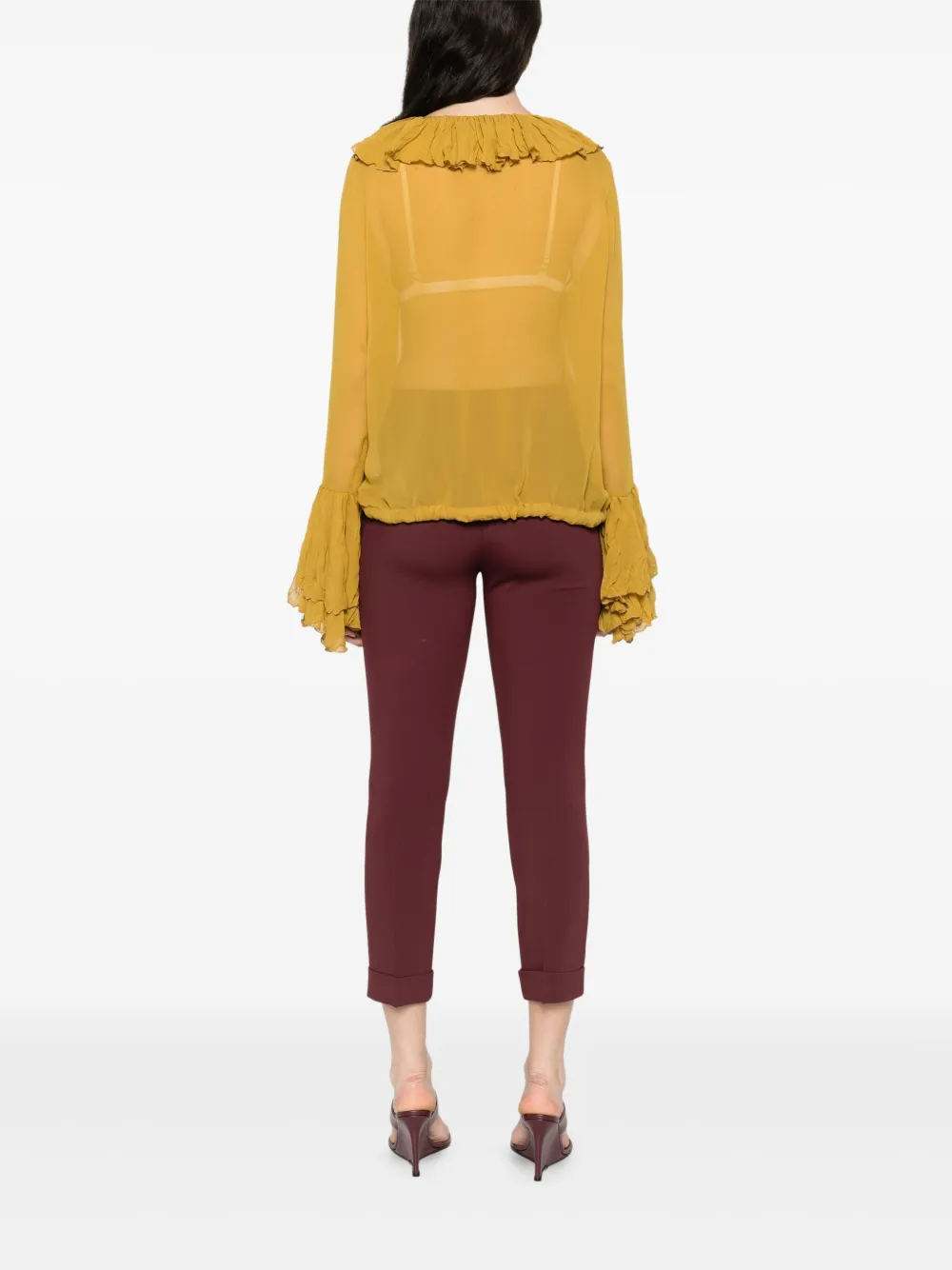 Occleus Macy Ruffled Blouse In Yellow