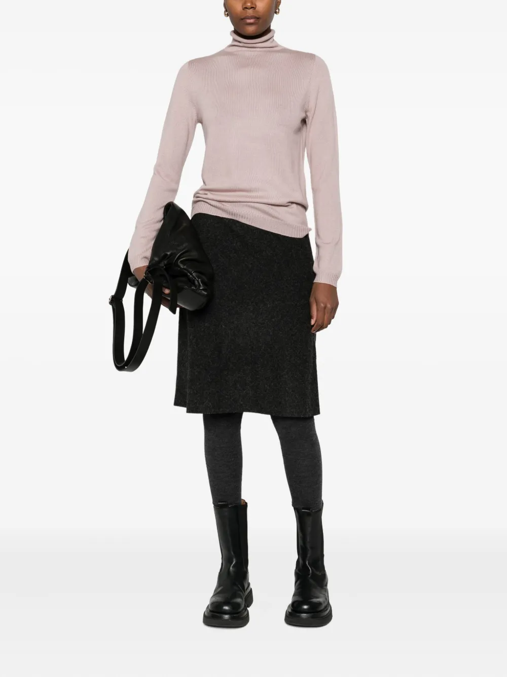 Gran Sasso Roll-neck Sweater In Pink