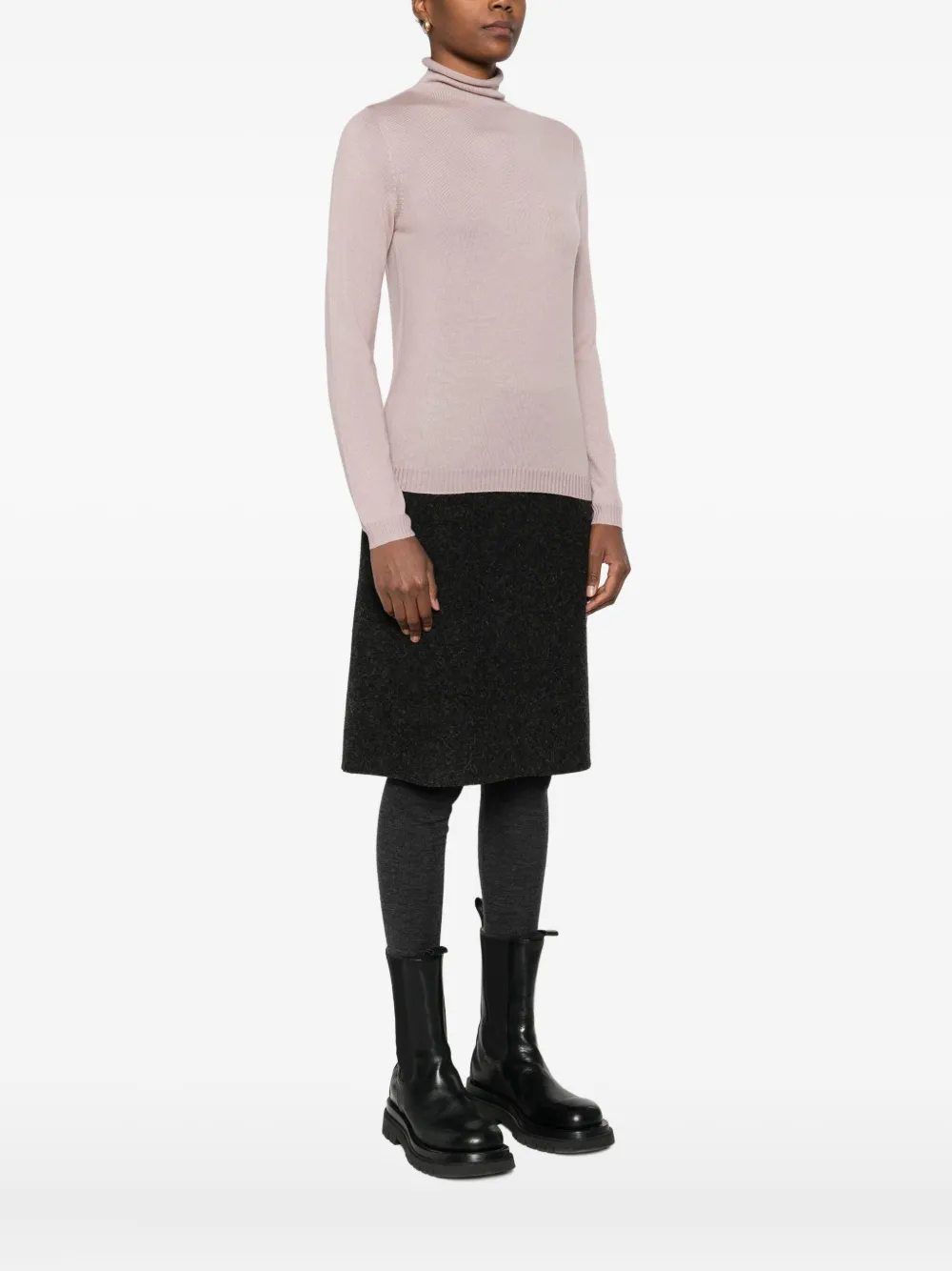 Gran Sasso Roll-neck Sweater In Pink