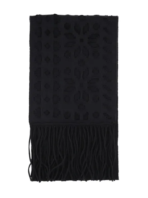 OUR LEGACY fringed patterned scarf