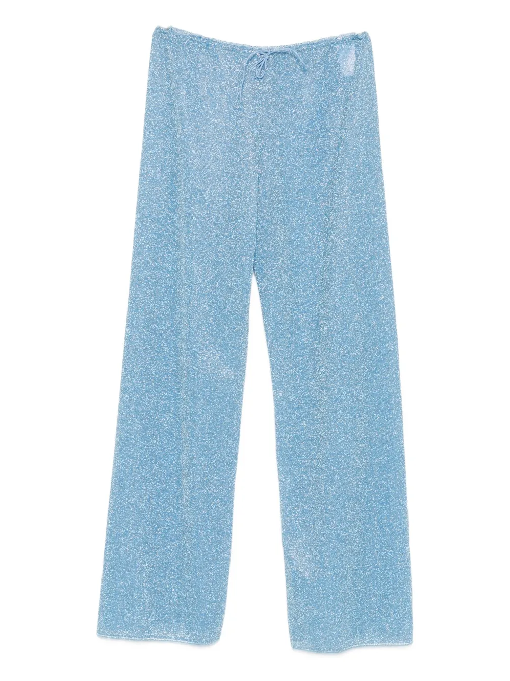 Oséree lurex-knit drawstring trousers | Blue | Image 1