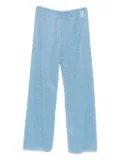 Oséree lurex-knit drawstring trousers - Blue