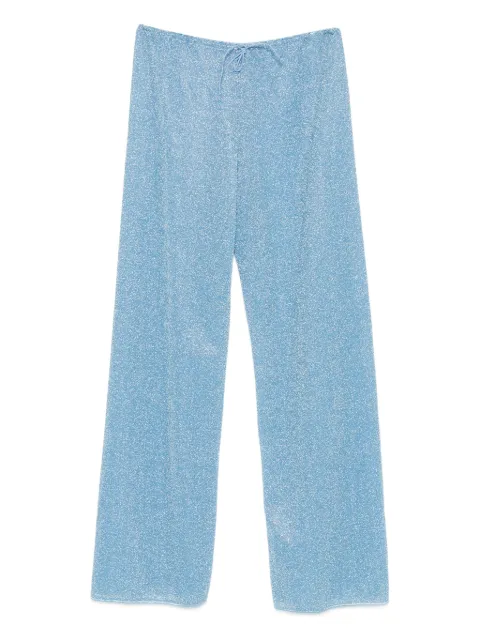 Oséree lurex-knit drawstring trousers