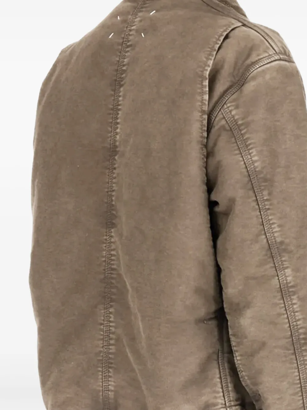 Maison Margiela Jack met ribfluwelen kraag Bruin