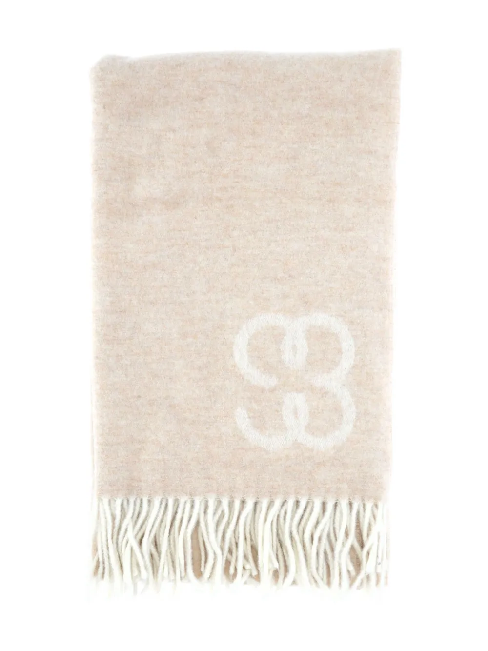 Filippa K fringed logo scarf | Neutrals | Image 1