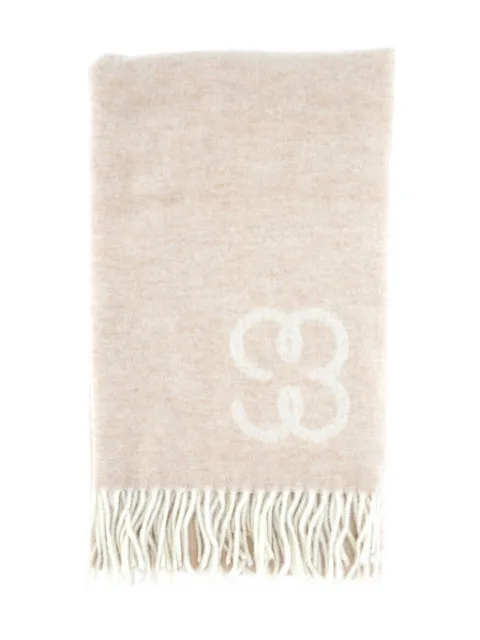 Filippa K fringed logo scarf