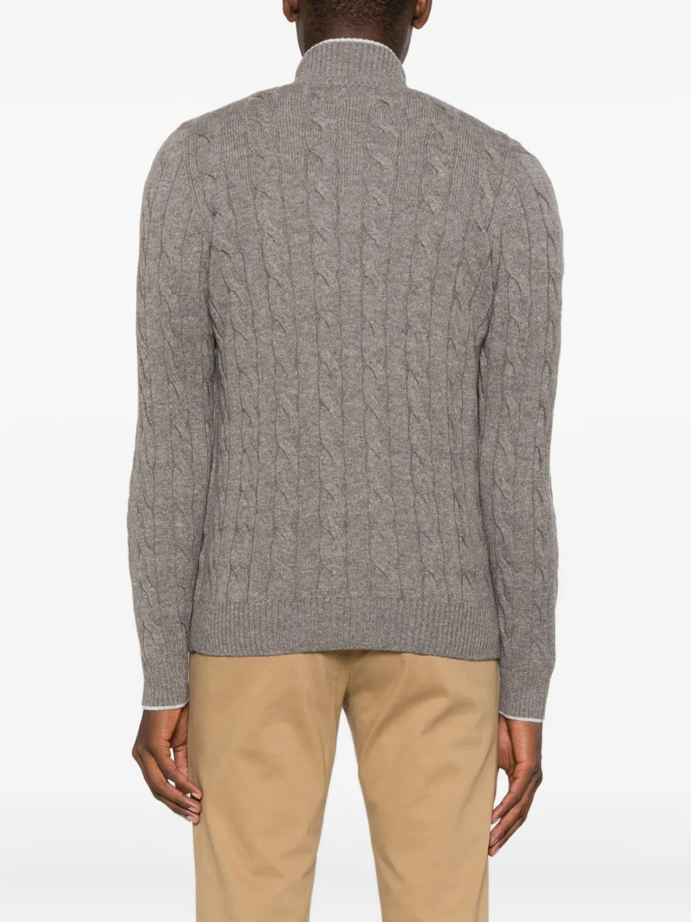 Gran Sasso Zip-up Bomber Jacket In Neutral