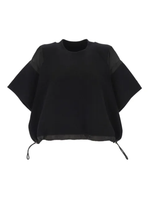 sacai drawstring knitted top