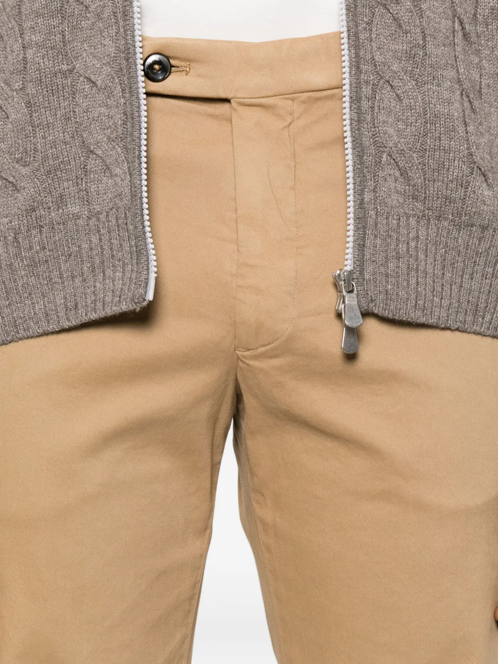 michael coal Broek met knoopsluiting Bruin