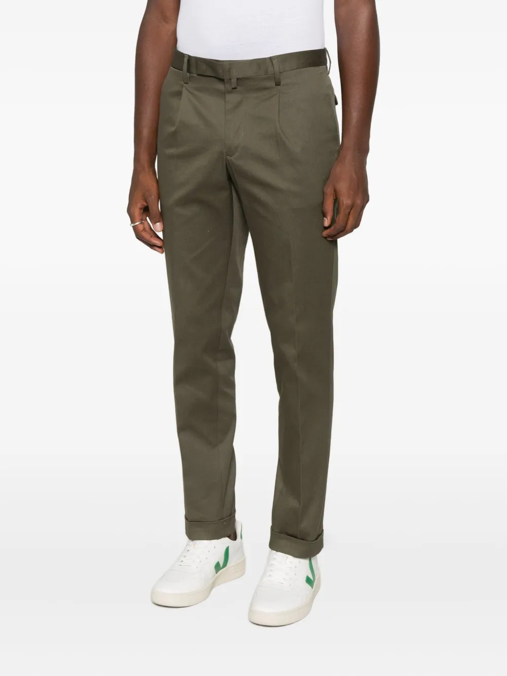 Briglia 1949 Geplooide broek met cuffs Groen