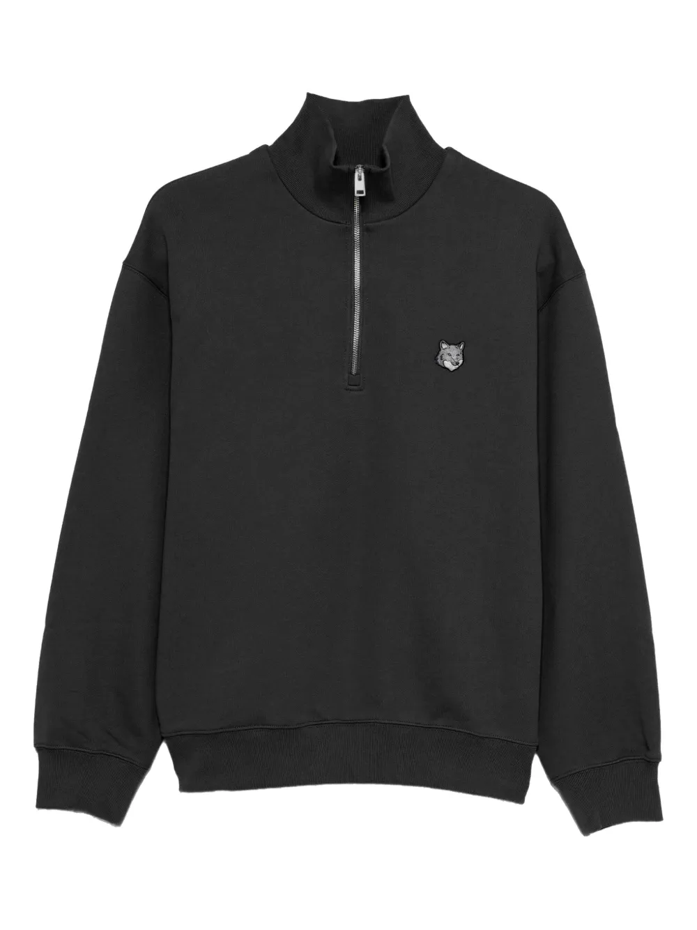 Maison Kitsuné zip-up fox head sweatshirt | Black | Image 1