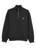 Maison Kitsuné zip-up fox head sweatshirt - Black