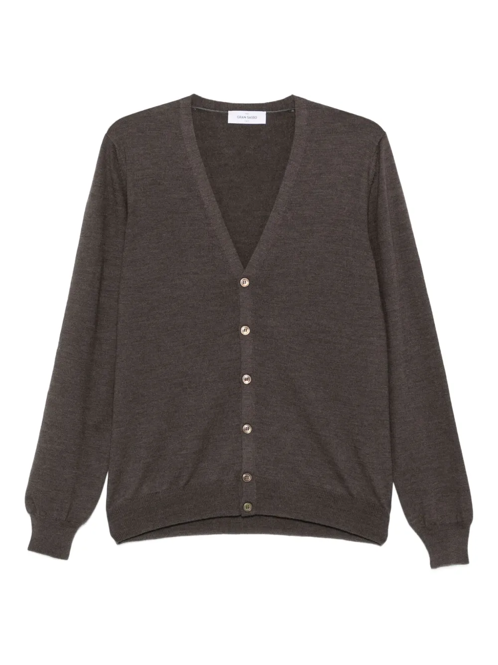 Gran Sasso virgin wool cardigan | Brown | Image 1