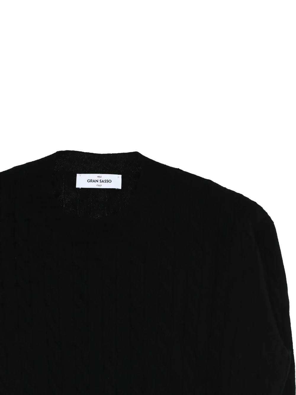 Gran Sasso Cable-knit Wool-blend Sweater In Black