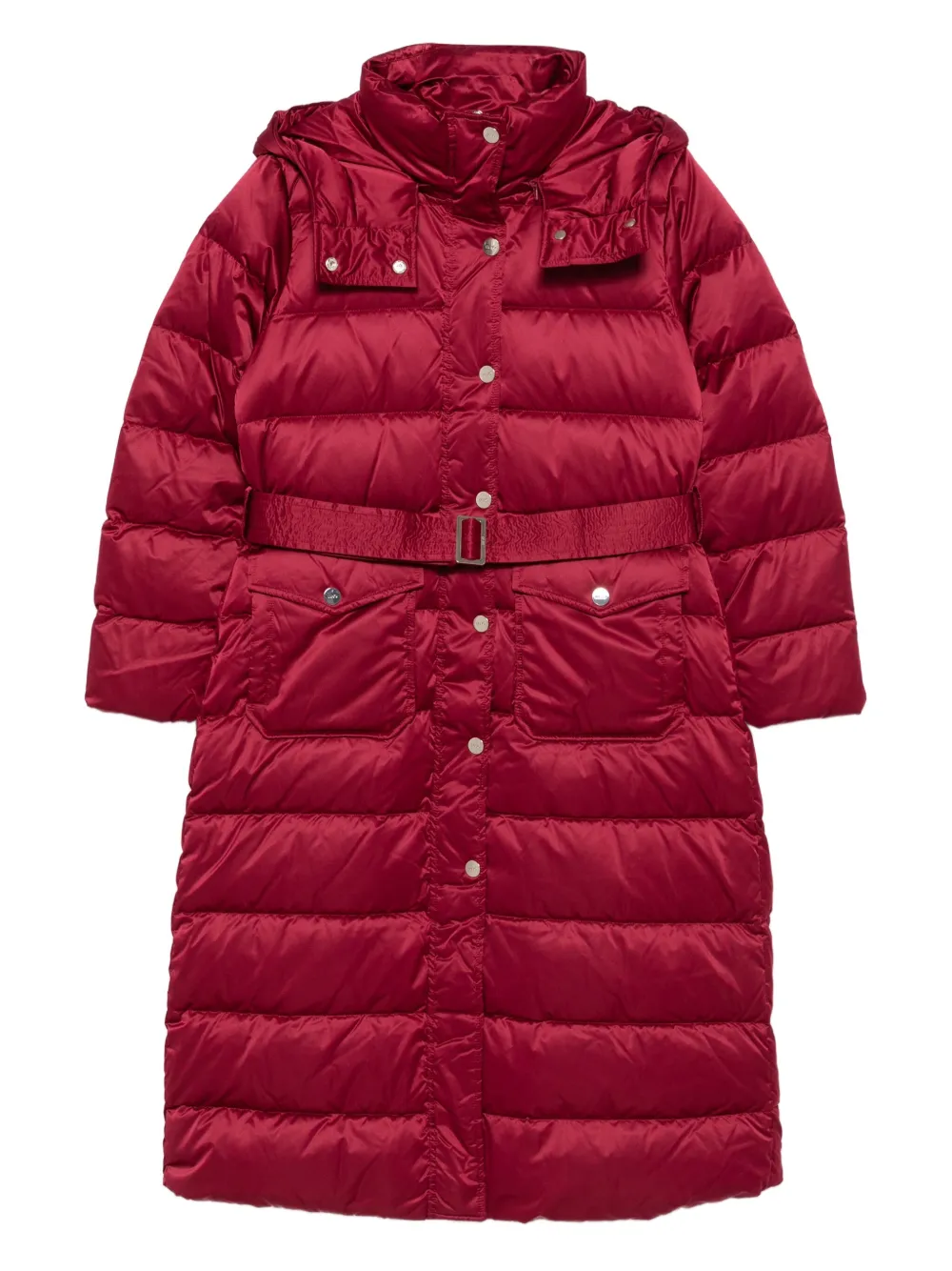LIU JO belted hooded coat | Red | Image 1