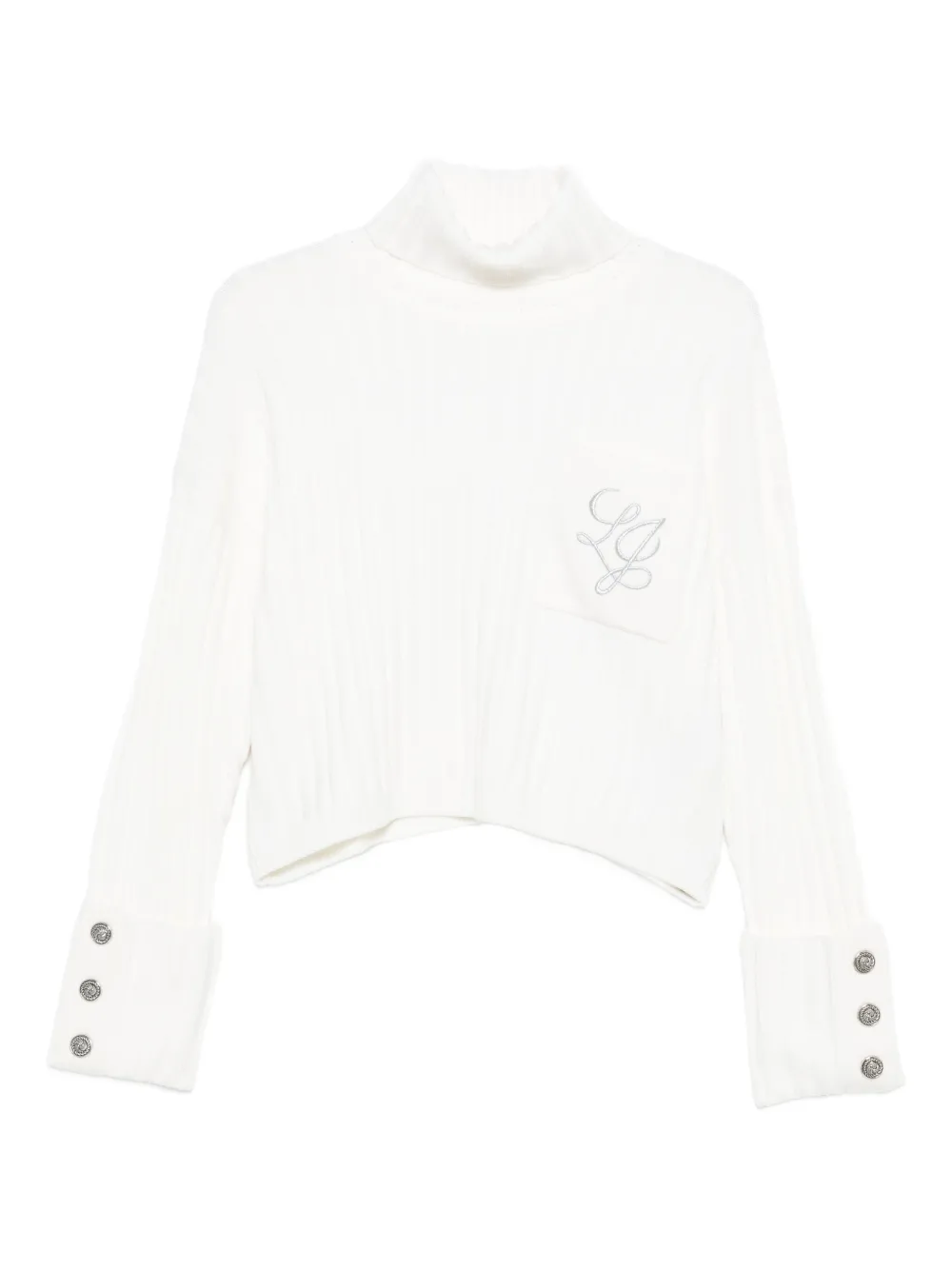 LIU JO ribbed turtleneck sweater | White | Image 1