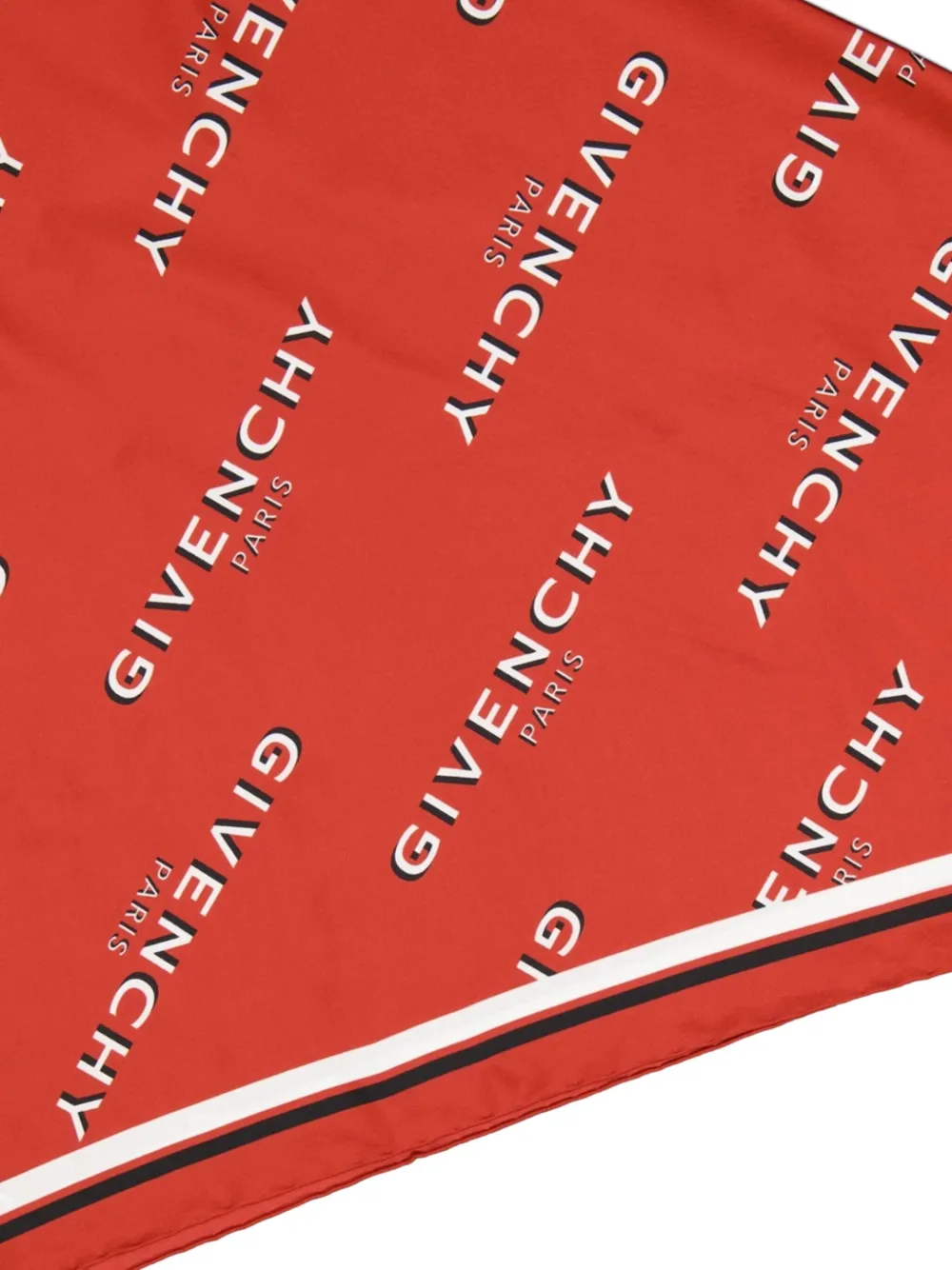 Givenchy Zijden sjaal met logo Rood