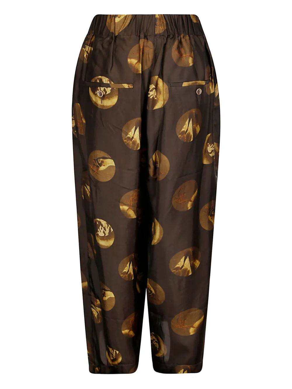 Uma Wang Broek met print - Bruin