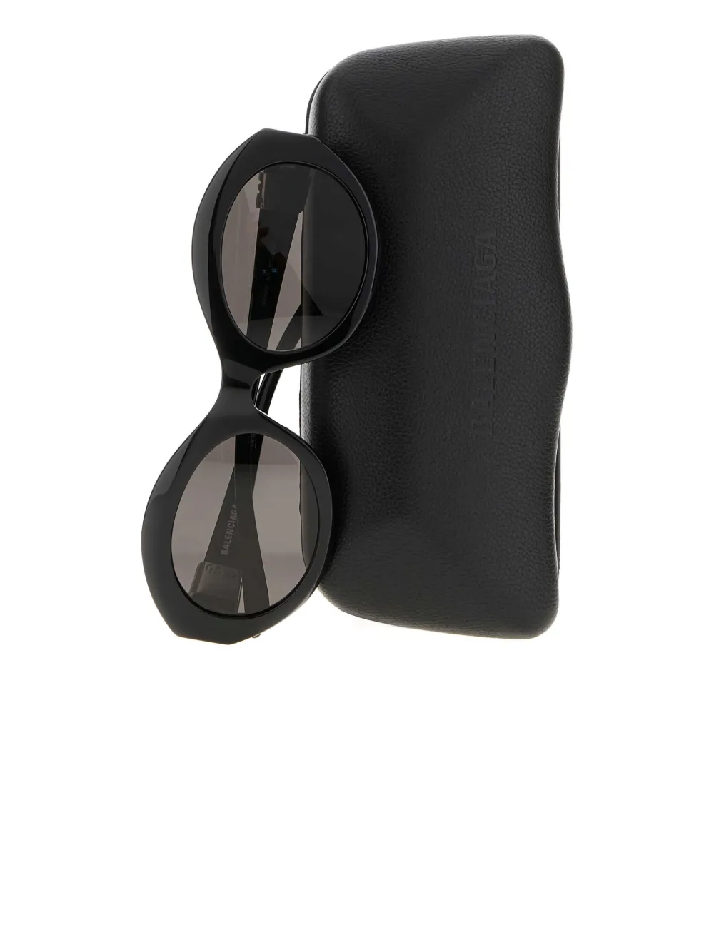 Balenciaga Eyewear Klub zonnebril met rond montuur Zwart