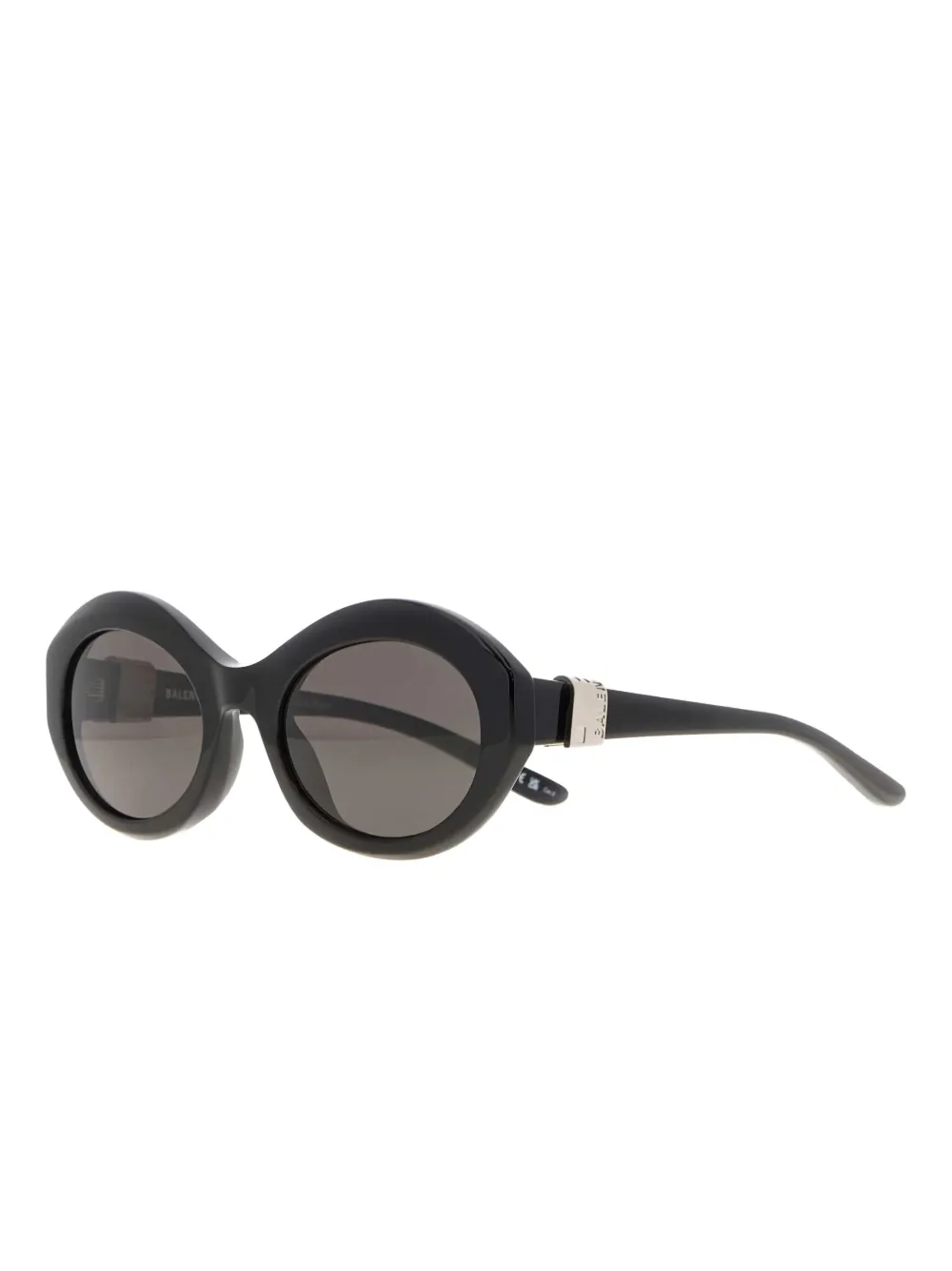 Balenciaga Zonnebril met rond montuur - Zwart