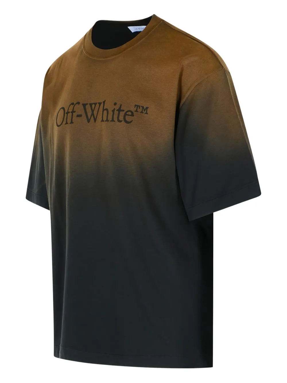 Off-White T-shirt met kleurverloop en logoprint Zwart