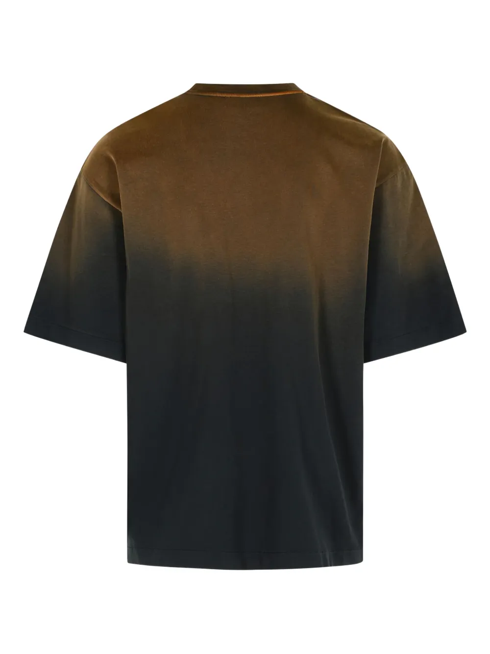 Off-White T-shirt met kleurverloop en logoprint - Zwart