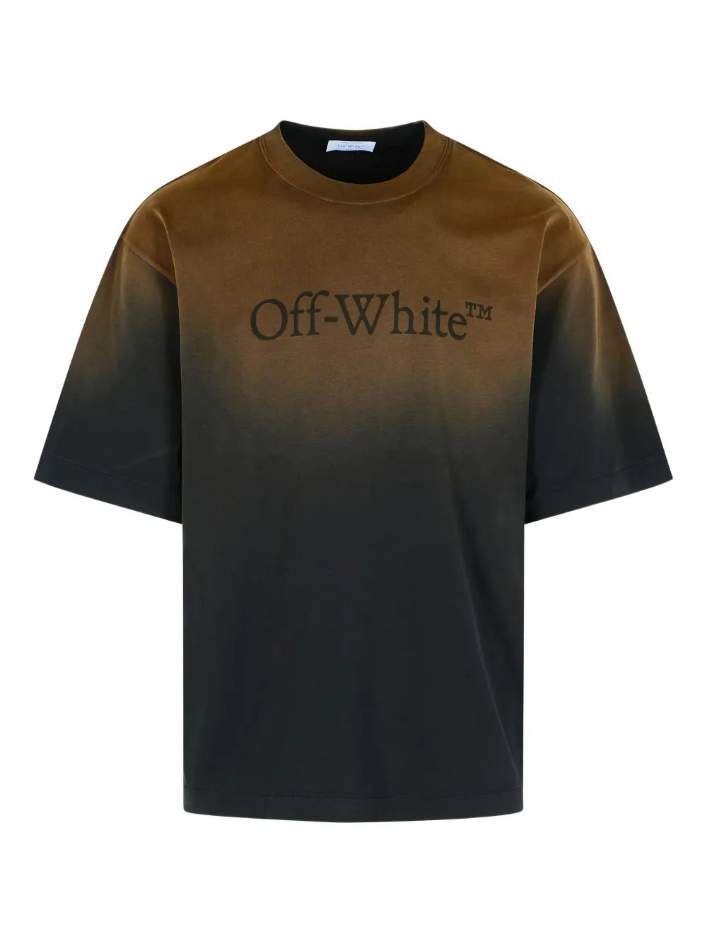 Off-White gradient-effect logo-print t-shirt - ブラック Off-White gradient-effect logo-print t-shirt - ブラック