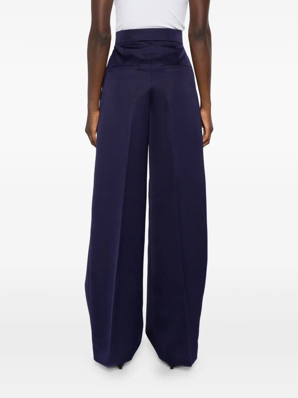 Sportmax Oversized High Waist Wide-leg Trousers In Purple