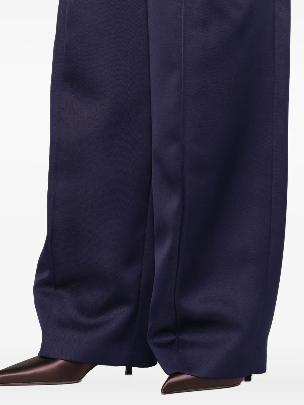 Sportmax Oversized High Waist Wide-leg Trousers In Purple