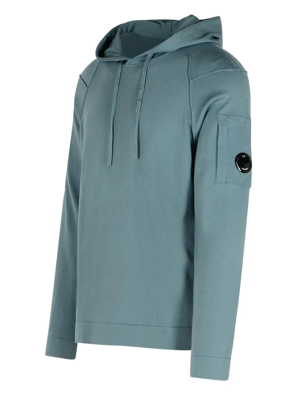 C.p. Company Sleeve-pocket Drawstring Hoodie In Blue