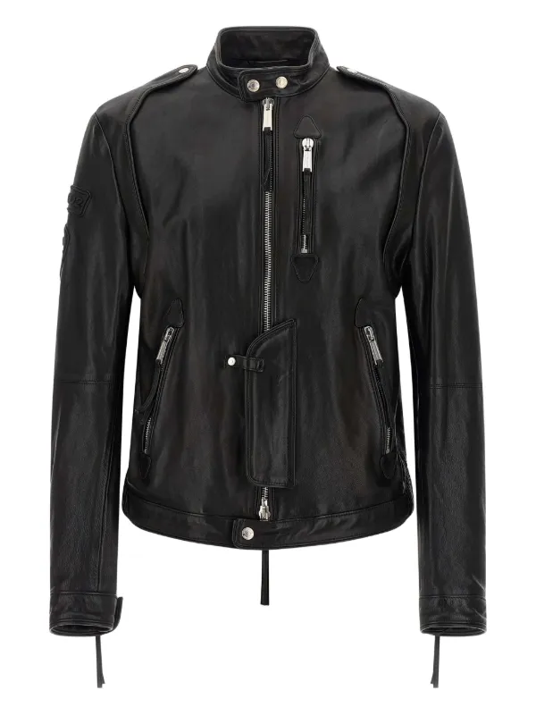 DSQUARED2 x Ducati Leather Jacket Black FARFETCH KW