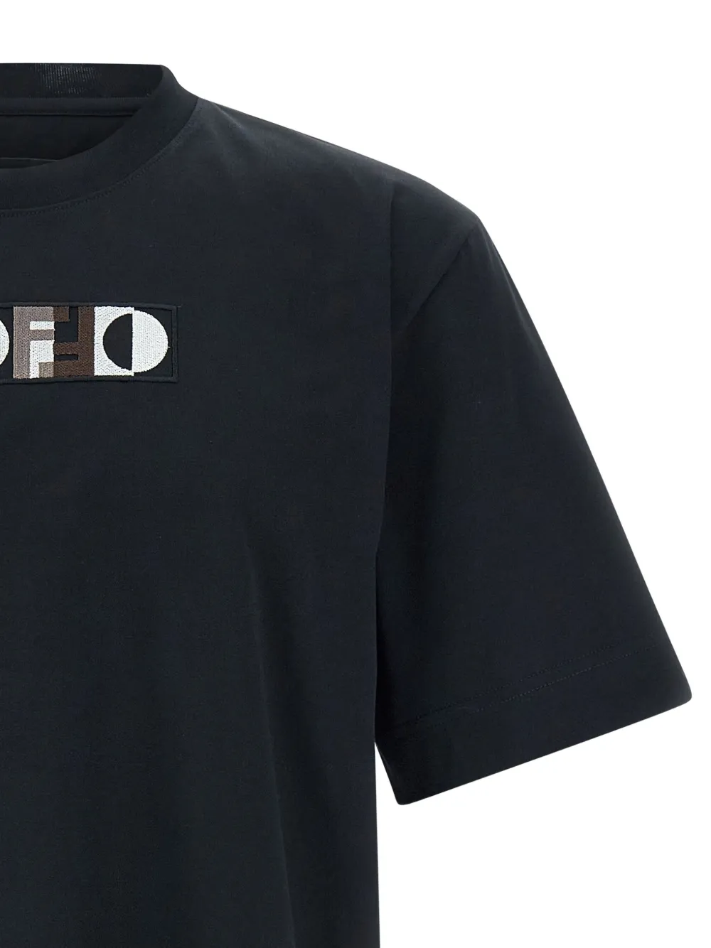 Fendi Optical Design Crew Neck T-shirt In Blue