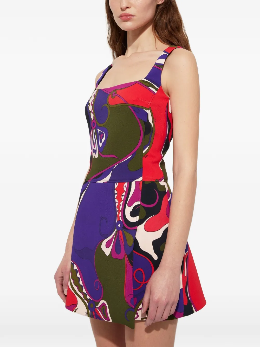 PUCCI Orchidee Print Short Dress in Purple, view 5