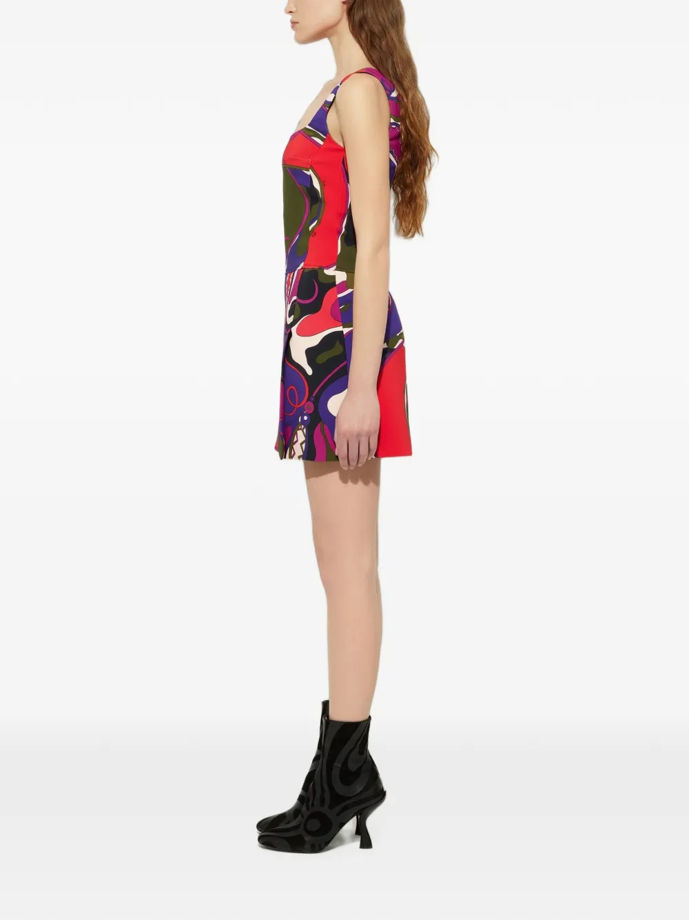 PUCCI Orchidee Print Short Dress in Purple, view 3