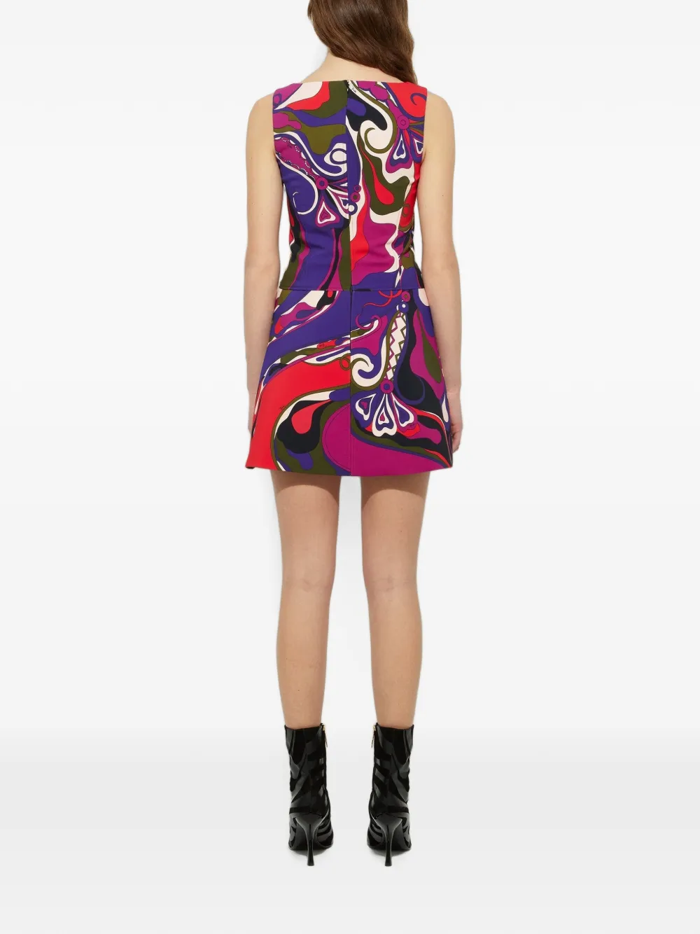 PUCCI Orchidee Print Short Dress in Purple, view 4