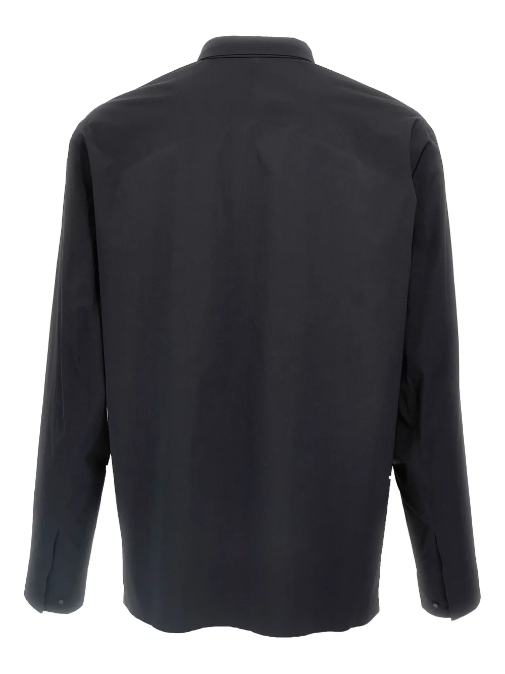 Veilance Long Sleeve Shirt Hidden Button Placket In Black