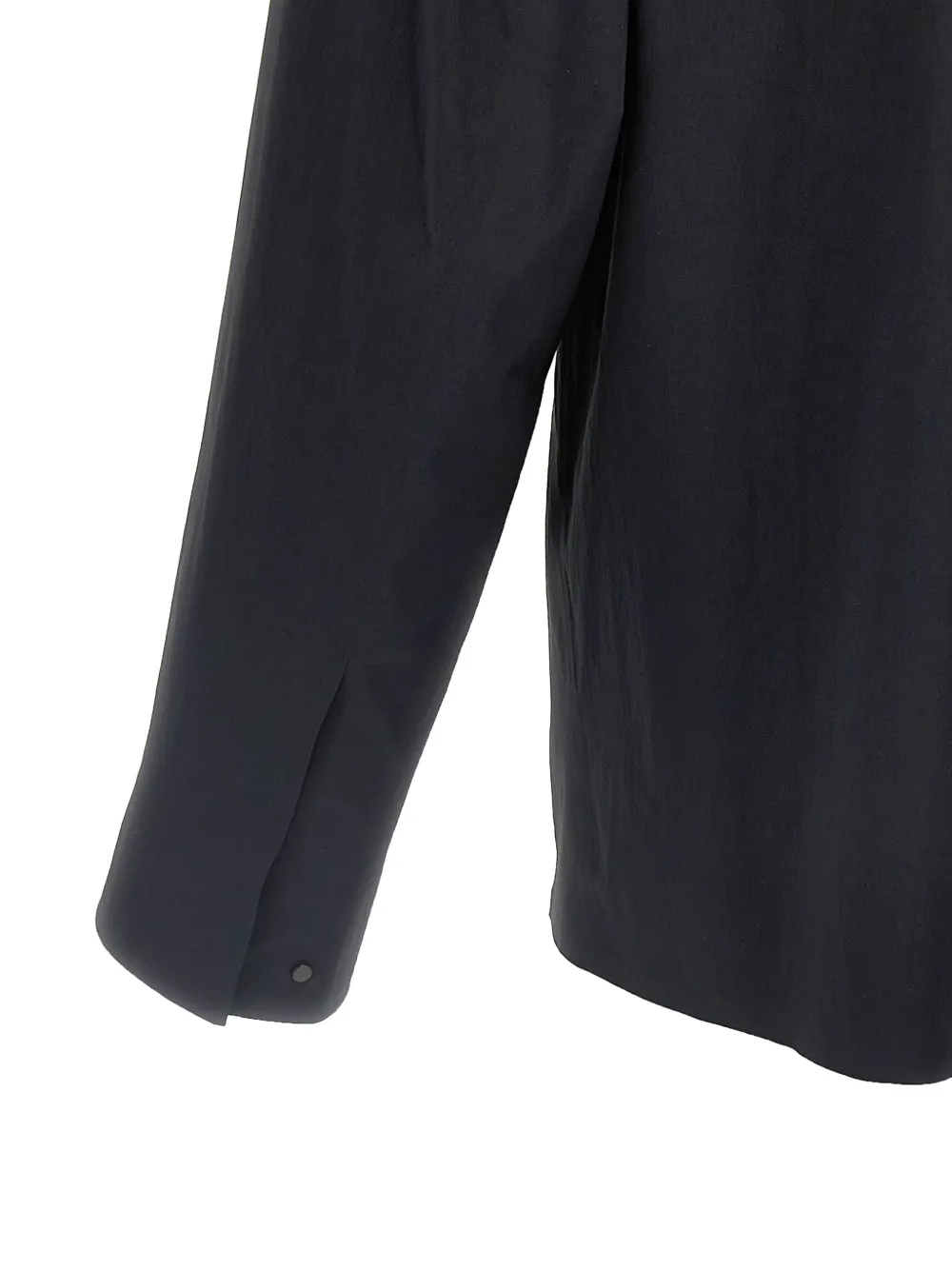 Veilance Long Sleeve Shirt Hidden Button Placket In Black