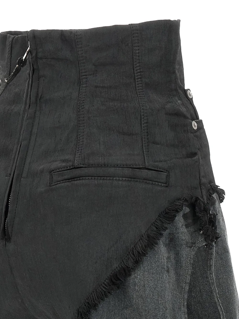 Rick Owens Drkshdw Frayed Shorts In Black