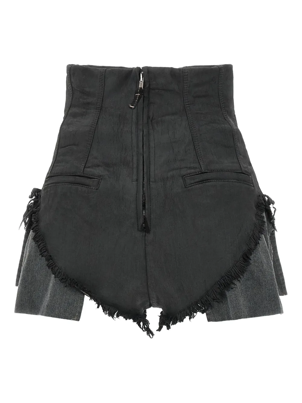 Rick Owens Drkshdw Frayed Shorts In Black
